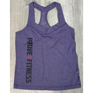 Reebok Crossfit Medium Longline Y-Back Purple Fitness‎ Sport Tank Run Pickleball